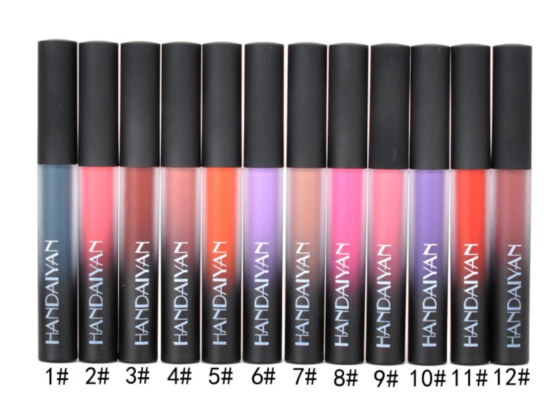 Charm matte velvet matte lip gloss lip glaze matte non-stick matte long-lasting liquid lipstick