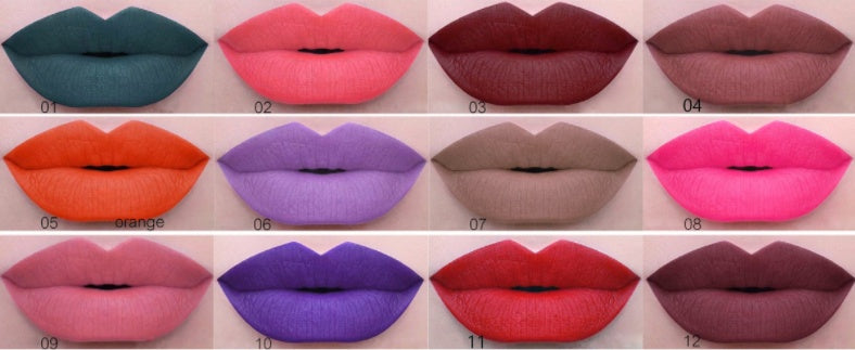 Charm matte velvet matte lip gloss lip glaze matte non-stick matte long-lasting liquid lipstick
