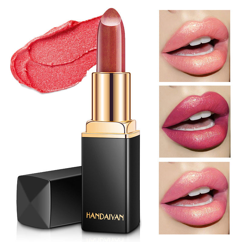 Shiny Metallic Gold Lipstick Pearlescent Color