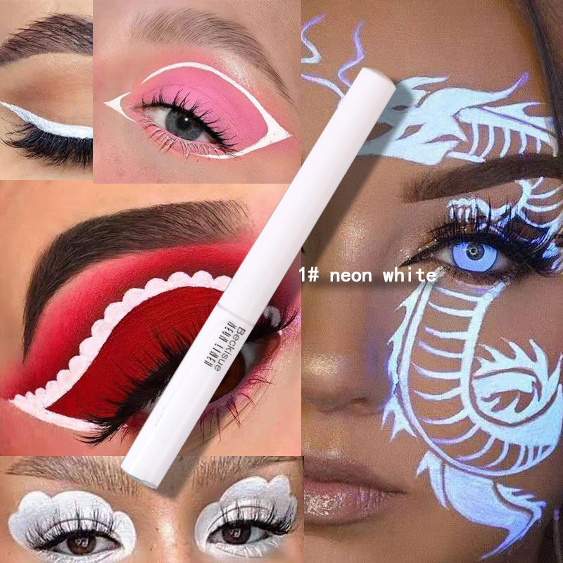 Pro UV Neon Liquid Glitter Eyeliner – Quick-Dry, Glow-in-the-Dark Makeup Kit for Eyes & Lips