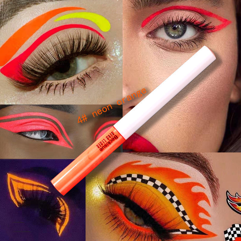 Pro UV Neon Liquid Glitter Eyeliner – Quick-Dry, Glow-in-the-Dark Makeup Kit for Eyes & Lips