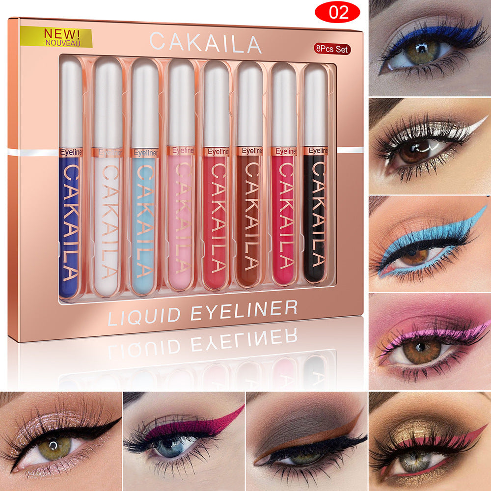 CAKAILA 8-Color Liquid Eyeliner Set – Multi-Use Magic for Eyes and Lips