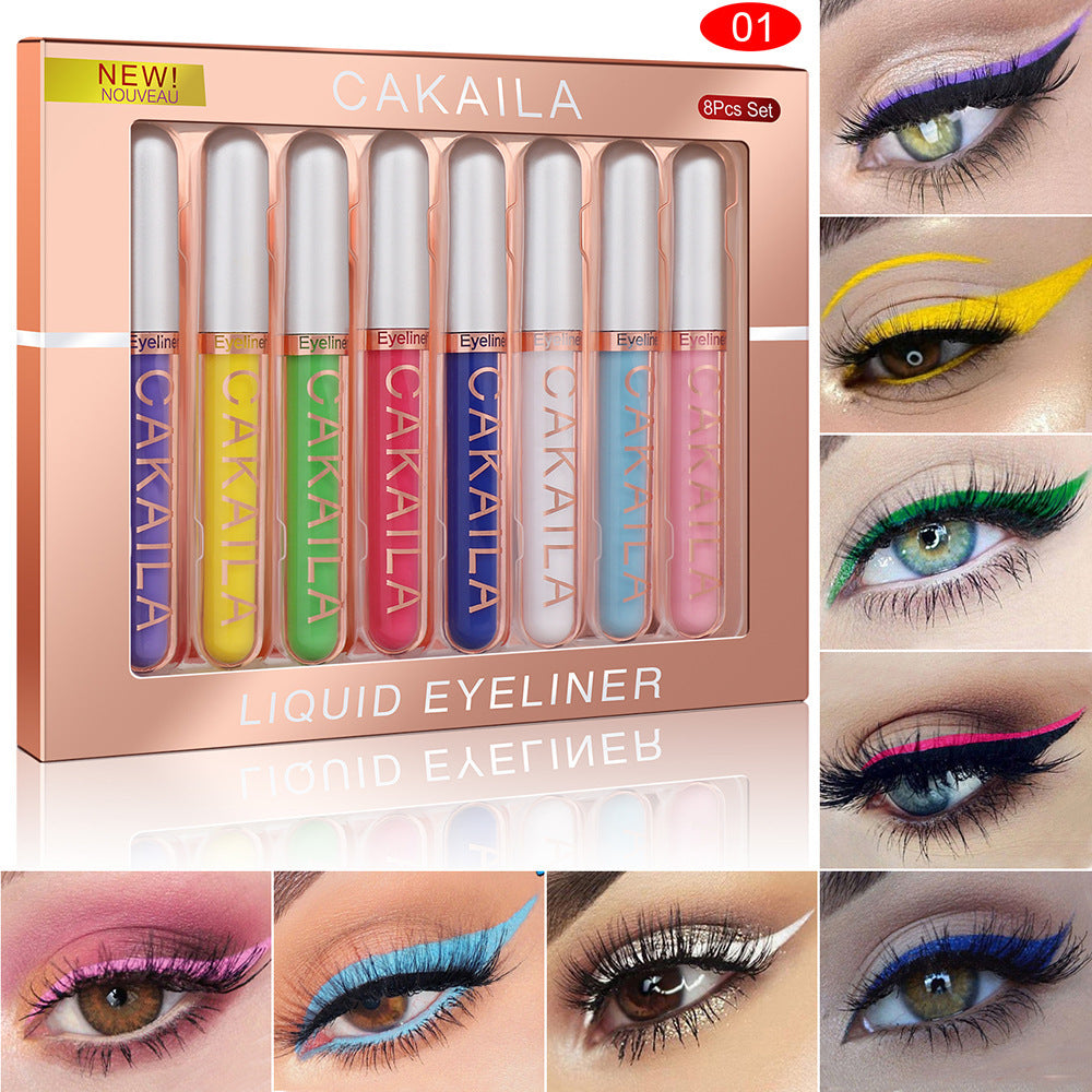 CAKAILA 8-Color Liquid Eyeliner Set – Multi-Use Magic for Eyes and Lips