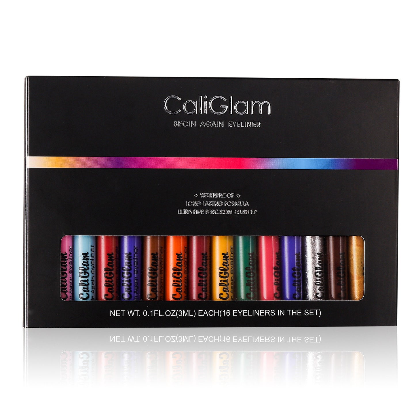 16-Color Liquid Eyeliner Set – Waterproof, Smudge-Proof & Lip-Loving Too